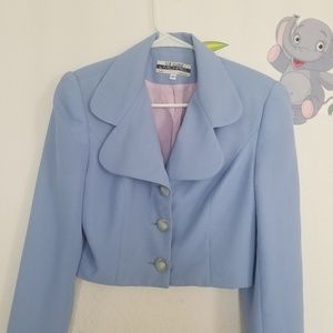 Blue Crop Blazer